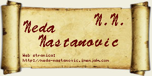 Neda Nastanović vizit kartica